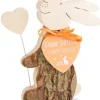Waldfabrik, photophore en bois et étoile sapin de Noël Lapins En Bois De Paques|Lapin En Bois Avec Coeur, 10 Cm