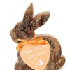 Waldfabrik, photophore en bois et étoile sapin de Noël Lapins En Bois De Paques|Lapin En Bois Couche, 8,5 Cm