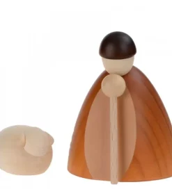 Köhler, Père Noël en bois Personnages De Crèche De Noël|Les Bergers Et Les Moutons, 12 Cm