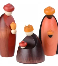 Köhler, Père Noël en bois Personnages De Crèche De Noël|Les Trois Rois Mages Et Leurs Offrandes, 12 Cm