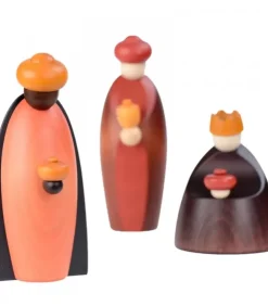 Köhler, Père Noël en bois Personnages De Crèche De Noël|Les Trois Rois Mages Et Leurs Offrandes, 12 Cm