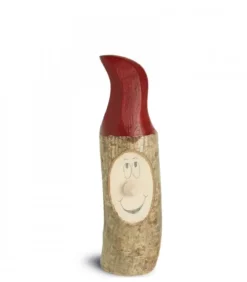 Waldfabrik, photophore en bois et étoile sapin de Noël Père Noël En Bois|Lutin En Bois Père Noël Avec Bonnet Rouge Peint, 7 Cm