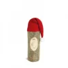 Waldfabrik, photophore en bois et étoile sapin de Noël Père Noël En Bois|Lutin Père Noël En Bois Avec Bonnet Rouge, 6 Cm