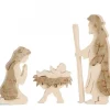 Waldfabrik, photophore en bois et étoile sapin de Noël Crèche De Noël Artisanale|Marie, Joseph Et Enfant Jesus En Ecorce De Bois, 10 Cm