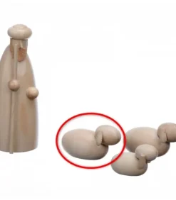 Schalling, crèche moderne Personnages De Crèche De Noël|Mouton En Bois Pour Crèche De Noël, 3.5 Cm