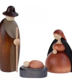 Köhler, Père Noël en bois Personnages De Crèche De Noël|Nativite, Petit Jesus, Joseph, Marie, 12 Cm