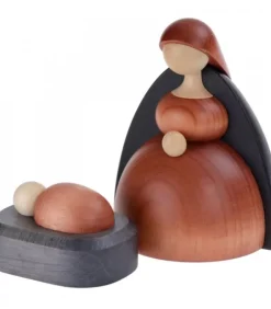 Köhler, Père Noël en bois Personnages De Crèche De Noël|Nativite, Petit Jesus, Joseph, Marie, 12 Cm