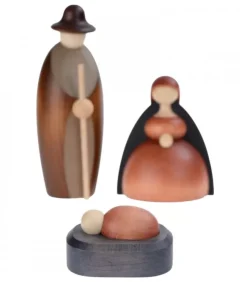 Köhler, Père Noël en bois Personnages De Crèche De Noël|Nativite, Petit Jesus, Joseph, Marie, 12 Cm