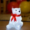 Konstsmide, guirlandes lumineuses de Noël Oiseaux Lumineux Et Animaux Lumineux|Ours Lumineux A Led En Acrylique Avec Ruban Rouge, 18 Cm