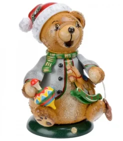 Hubrig, figurines pour enfant Bonhommes Fumeurs D'Encens Allemand|Ourson Brule-Encens Avec Cheval De Bois Et Toupie