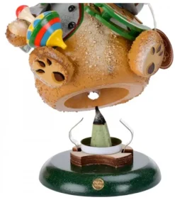 Hubrig, figurines pour enfant Bonhommes Fumeurs D'Encens Allemand|Ourson Brule-Encens Avec Cheval De Bois Et Toupie