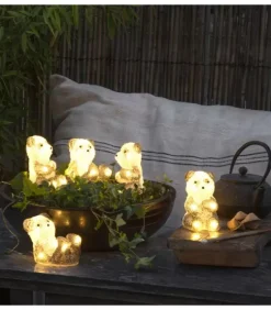 Konstsmide, guirlandes lumineuses de Noël Oiseaux Lumineux Et Animaux Lumineux|Pandas Lumineux En Acrylique Led, Lot De 5, 11,5 Cm