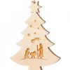 Waldfabrik, photophore en bois et étoile sapin de Noël Décorations En Bois Pour Sapin De Noël|Pendentif Sapin De Noël En Bois, Crèche De Noël