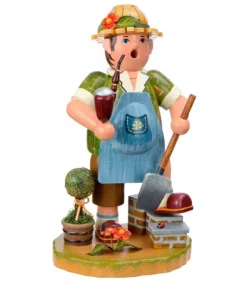 Hubrig, figurines pour enfant Bonhommes Fumeurs D'Encens Allemand|Personnage Brule-Encens Jardinier