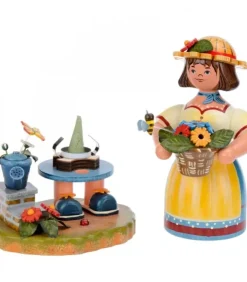 Hubrig, figurines pour enfant Bonhommes Fumeurs D'Encens Allemand|Personnage Brule-Encens Jardiniere