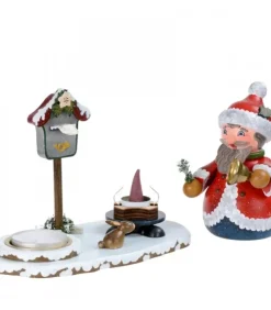 Hubrig, figurines pour enfant Bonhommes Fumeurs D'Encens Allemand|Personnage Porte Encens Père Noël Avec Bougeoir