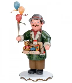 Hubrig, figurines pour enfant Bonhommes Fumeurs D'Encens Allemand|Personnage Porte Encens Vendeur De Ballons