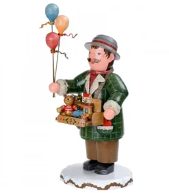 Hubrig, figurines pour enfant Bonhommes Fumeurs D'Encens Allemand|Personnage Porte Encens Vendeur De Ballons