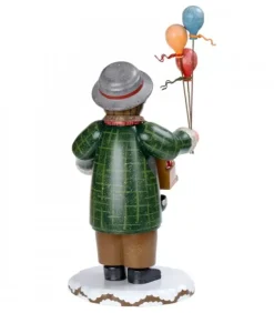 Hubrig, figurines pour enfant Bonhommes Fumeurs D'Encens Allemand|Personnage Porte Encens Vendeur De Ballons