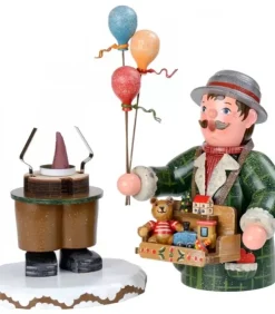 Hubrig, figurines pour enfant Bonhommes Fumeurs D'Encens Allemand|Personnage Porte Encens Vendeur De Ballons