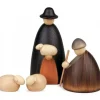 Köhler, Père Noël en bois Personnages De Crèche De Noël|Personnages Grande Crèche De Noël : Bergers, Moutons Et Agneau, 17 Cm