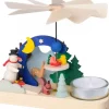 Graupner, décoration de sapin de Noël, Déco Noël enfant Manèges De Noël|Petit Carrousel En Bois Bonhomme De Neige