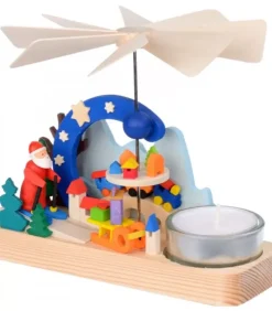 Graupner, décoration de sapin de Noël, Déco Noël enfant Manèges De Noël|Petit Carrousel En Bois Père Noël Et Jouets