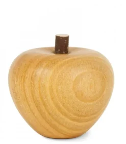 Waldfabrik, photophore en bois et étoile sapin de Noël Objet Déco Bois|Petite Pomme En Bois Poli, 4 Cm