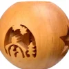 Waldfabrik, photophore en bois et étoile sapin de Noël Photophore Bois|Photophore En Bois, Forme Spherique, Motif Crèche