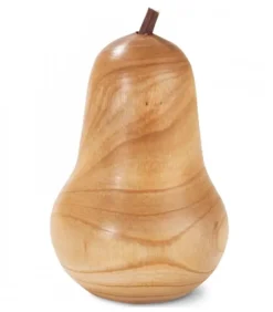 Waldfabrik, photophore en bois et étoile sapin de Noël Objet Déco Bois|Poire En Bois Poli, 5,5 Cm