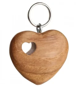 Waldfabrik, photophore en bois et étoile sapin de Noël Porte-Clés En Bois|Porte-Cle Double Coeur