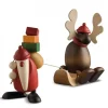 Köhler, Père Noël en bois Père Noël En Bois|Père Noël En Bois Avec Elan Sur Luge