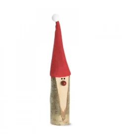 Waldfabrik, photophore en bois et étoile sapin de Noël Père Noël En Bois|Père Noël En Bois Avec Nez Rouge Et Bonnet En Feutre, 15 Cm