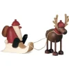 Köhler, Père Noël en bois Père Noël En Bois|Père Noël En Bois Sur Luge Et Renne