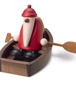 Köhler, Père Noël en bois Père Noël En Bois|Père Noël En Bois Sur Une Barque