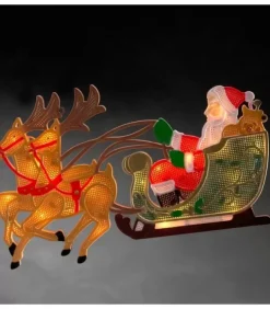 Konstsmide, guirlandes lumineuses de Noël Père Noël Lumineux|Père Noël Lumineux Avec Rennes Et Traineau