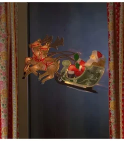 Konstsmide, guirlandes lumineuses de Noël Père Noël Lumineux|Père Noël Lumineux Avec Rennes Et Traineau