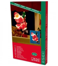 Konstsmide, guirlandes lumineuses de Noël Père Noël Lumineux|Père Noël Lumineux Grimpeur Sur Une Corde