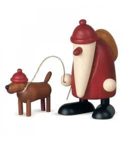 Köhler, Père Noël en bois Père Noël En Bois|Père Noël Rouge Et Son Chien