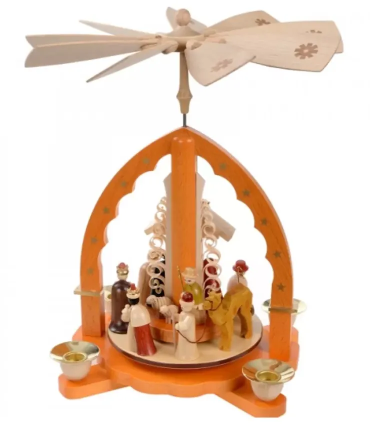 Richard Glasser, Pyramides de Noël allemandes Pyramides De Noël Allemandes|Pyramide De Noël Allemande Avec Une Arche Couleur Ocre