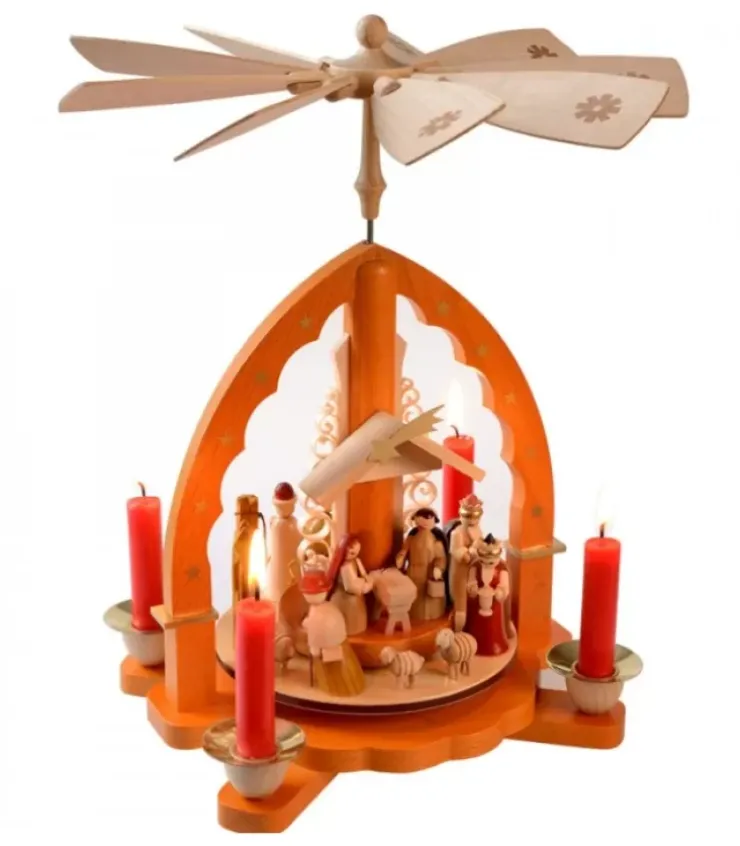 Richard Glasser, Pyramides de Noël allemandes Pyramides De Noël Allemandes|Pyramide De Noël Allemande Avec Une Arche Couleur Ocre