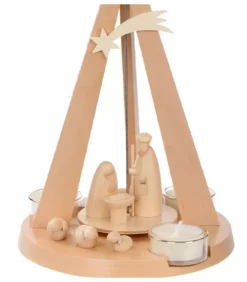 Schalling, crèche moderne Pyramides De Noël Allemandes|Pyramide De Noël Bois Au Design Moderne