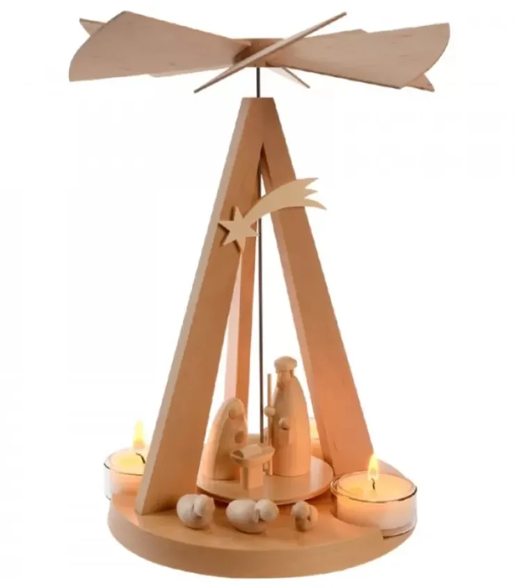 Schalling, crèche moderne Pyramides De Noël Allemandes|Pyramide De Noël Bois Au Design Moderne