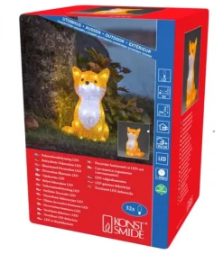 Konstsmide, guirlandes lumineuses de Noël Oiseaux Lumineux Et Animaux Lumineux|Renard Lumineux A Led En Acrylique, 27 Cm