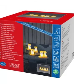 Konstsmide, guirlandes lumineuses de Noël Oiseaux Lumineux Et Animaux Lumineux|Renards Lumineux Acryliques Led Assis, Lot De 5, 12 Cm