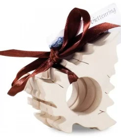 Waldfabrik, photophore en bois et étoile sapin de Noël Objet Déco Bois|Rond De Serviette Bois Naturel Sapin