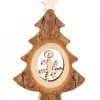 Waldfabrik, photophore en bois et étoile sapin de Noël Sapins En Bois|Sapin De Noël En Bois Avec Bougie Ciselee, 12 Cm
