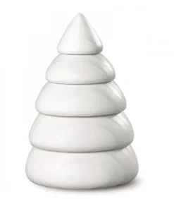 Köhler, Père Noël en bois Sapin De Noël Design|Sapin Design Blanc, 11,5 Cm
