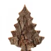 Waldfabrik, photophore en bois et étoile sapin de Noël Sapins En Bois|Sapin En Bois Déco En Ecorce 15 Cm