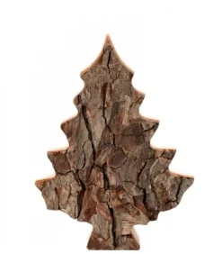 Waldfabrik, photophore en bois et étoile sapin de Noël Sapins En Bois|Sapin En Bois Déco En Ecorce 15 Cm